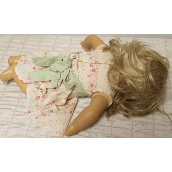 American Girl Bitty Baby Doll Light Blonde Blue Eyed 15" Floral Dress - Picture 5 of 12